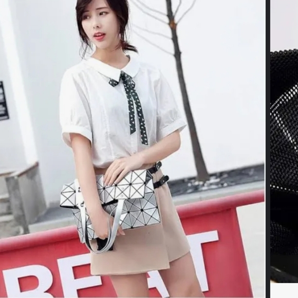 NWT LARGE GEOMETRIC TOTE BAG OFFICE LAPTOP HOLDER LUNCH 🎁 💝 - Picture 3 of 5